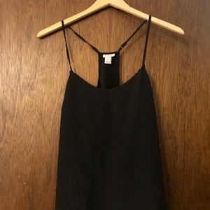 Black Chiffon J.Crew Tank
